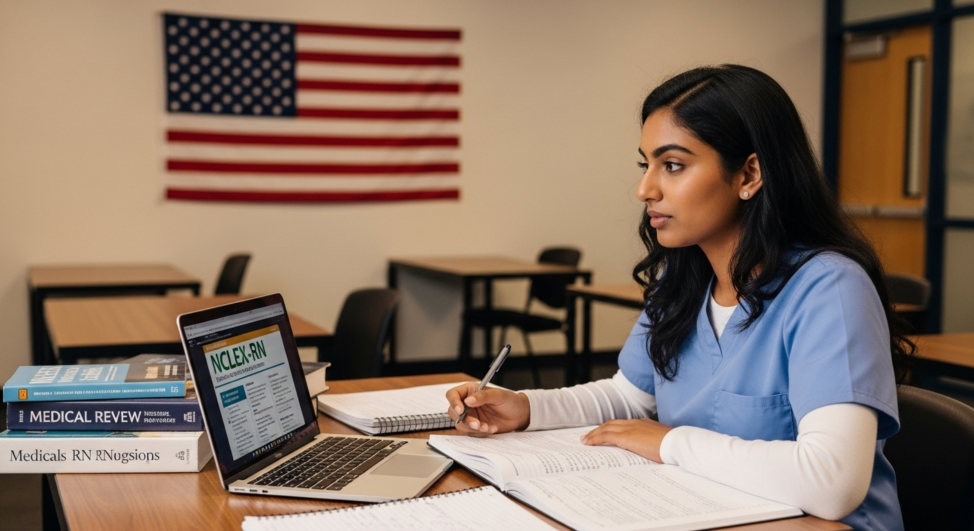 NCLEX-RN Student Studying